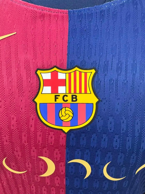 24/25 Barcelona Home Coldplay Band Long Sleeved Player 1:1 Quality Soccer Jersey