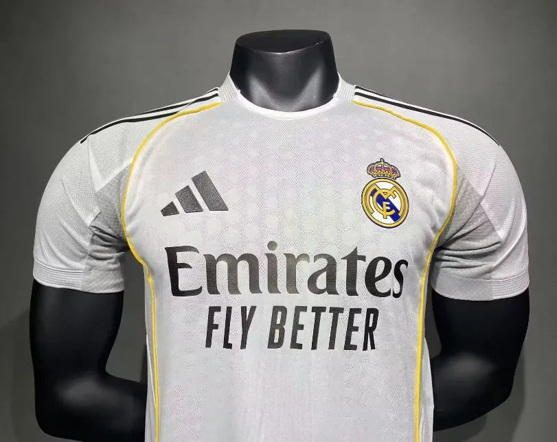 25/26 Real Madrid Home White Player 1:1 Quality Soccer Jersey