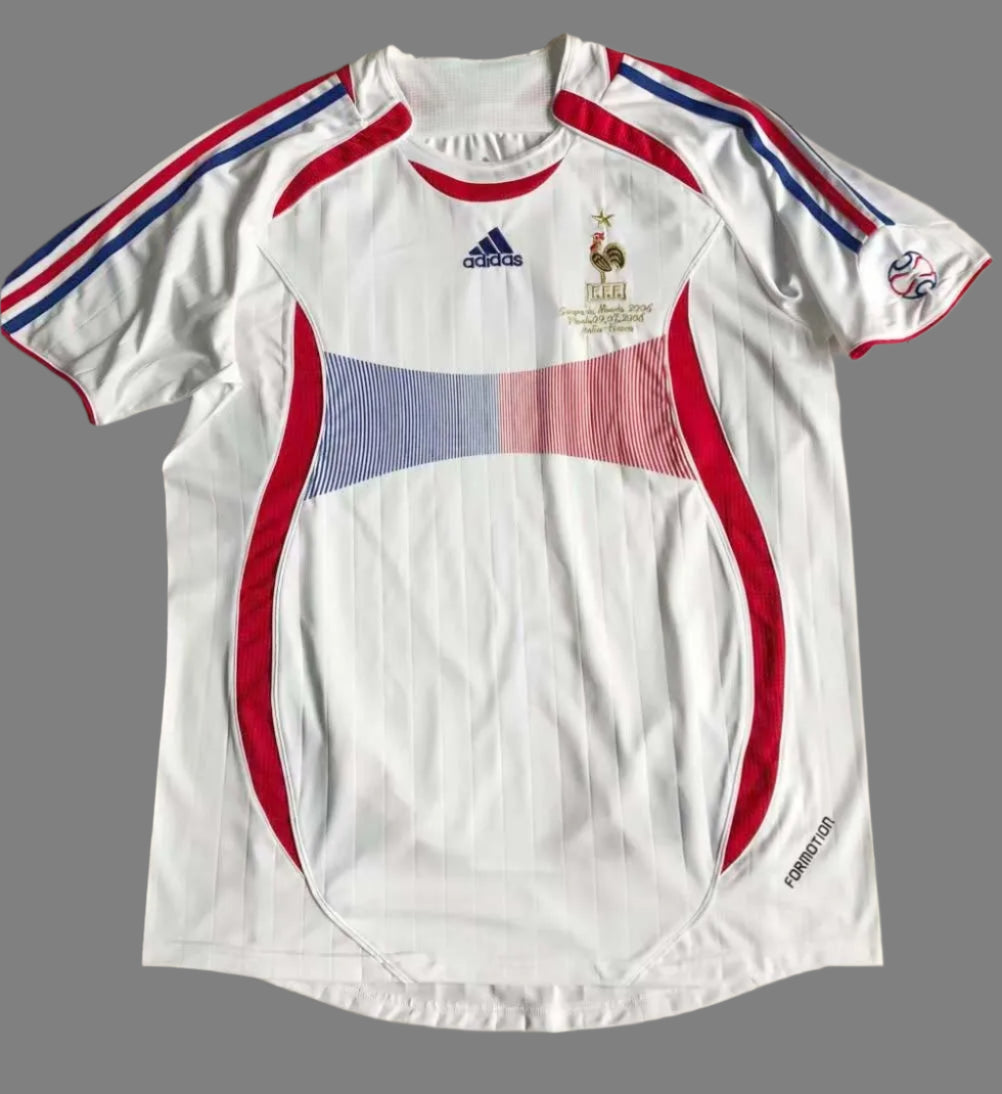 2006 France Away White Fans 1:1 Quality Retro Soccer Jersey
