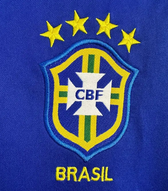 1998 Brazil Away Long Sleeve Fans Retro 1:1 Quality Soccer Jersey