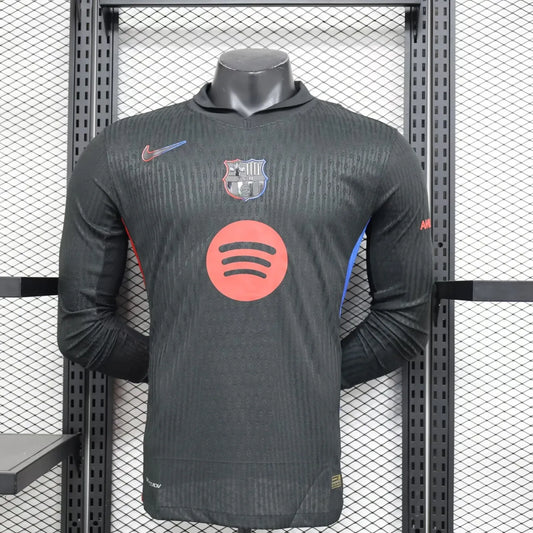 24/25 Barcelona Away Long Sleeved Player 1:1 Quality Soccer Jersey
