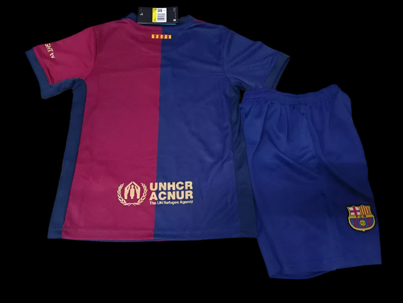 24/25 Barcelona Home Kids Kits 1:1 Soccer Jersey
