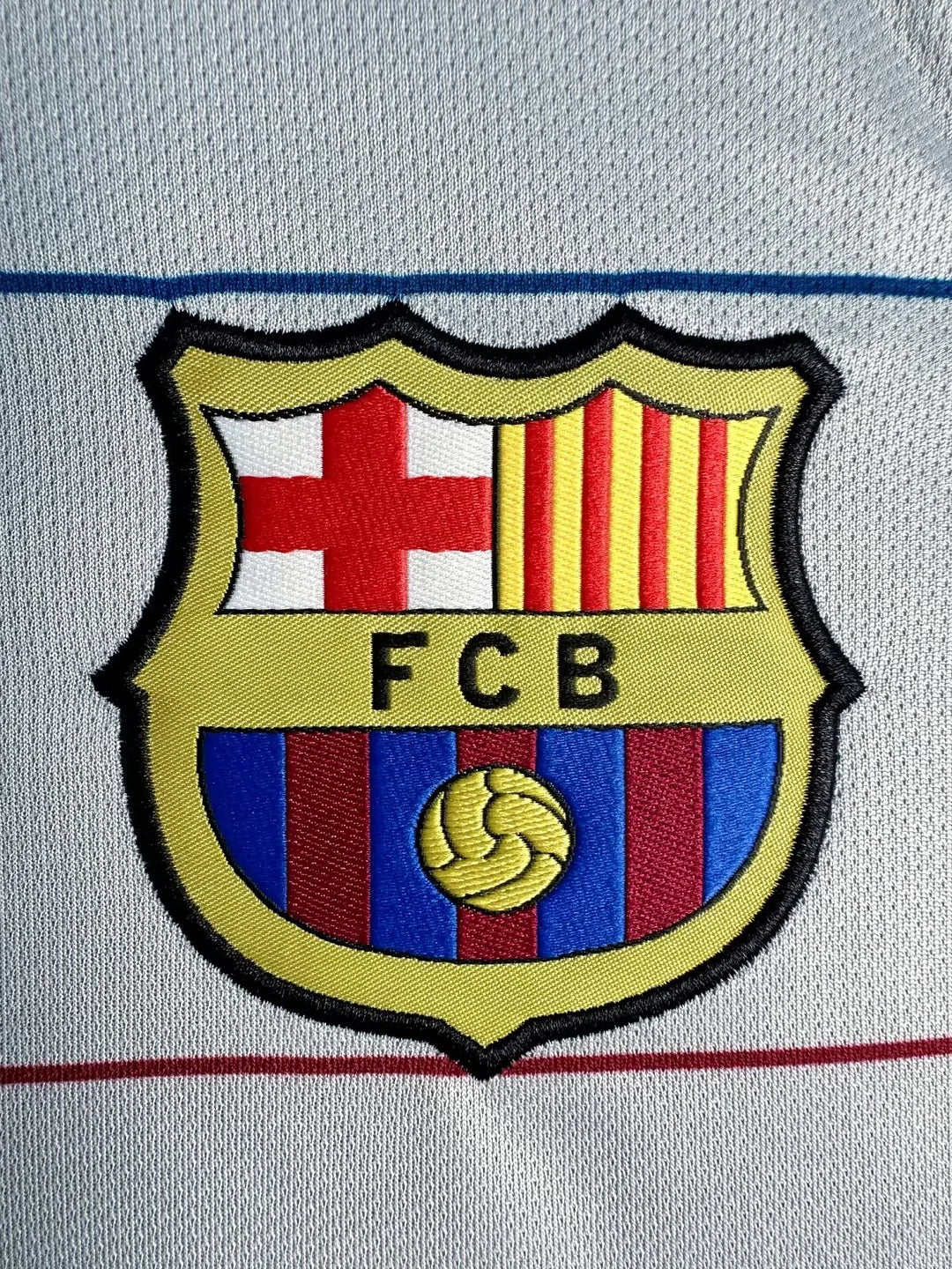 2003/2004 Barcelona Away Long sleeve Fans 1:1 Quality Retro Soccer Jersey