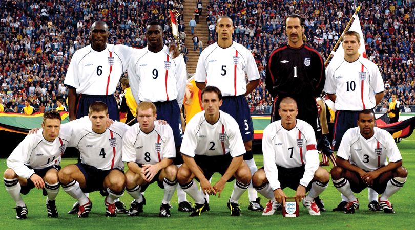 2000 England Home Fans 1:1 Quality Retro Soccer Jersey