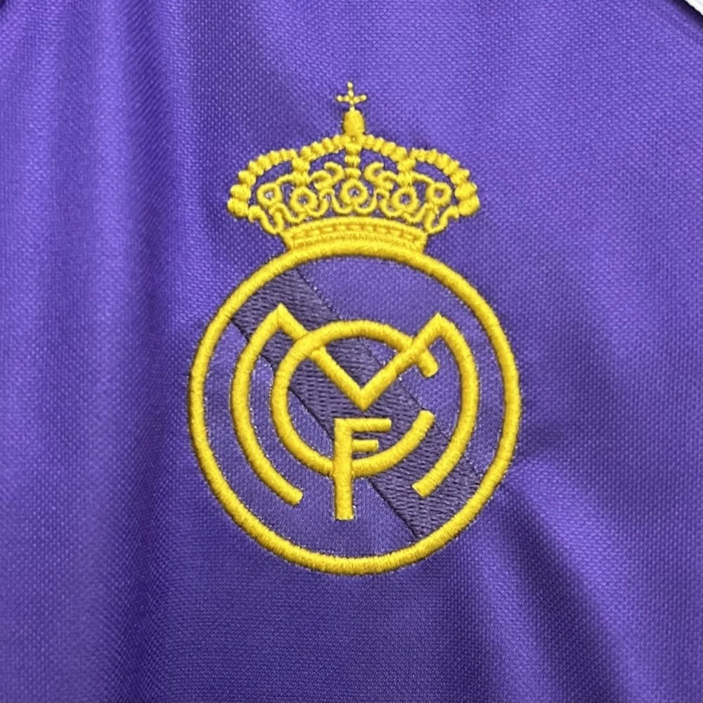 1984/1985 Real Madrid Away Purple Long Sleeve Fans 1:1 Retro Soccer Jersey