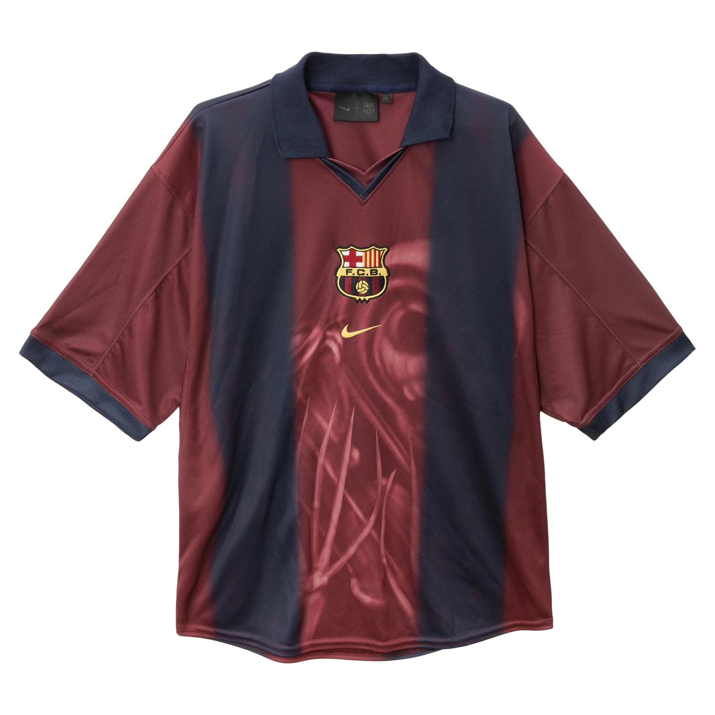 Travis Scott CJ X NIKE X FC BARCELONA RETRO 2000/01 HOME SKELETON JERSEY