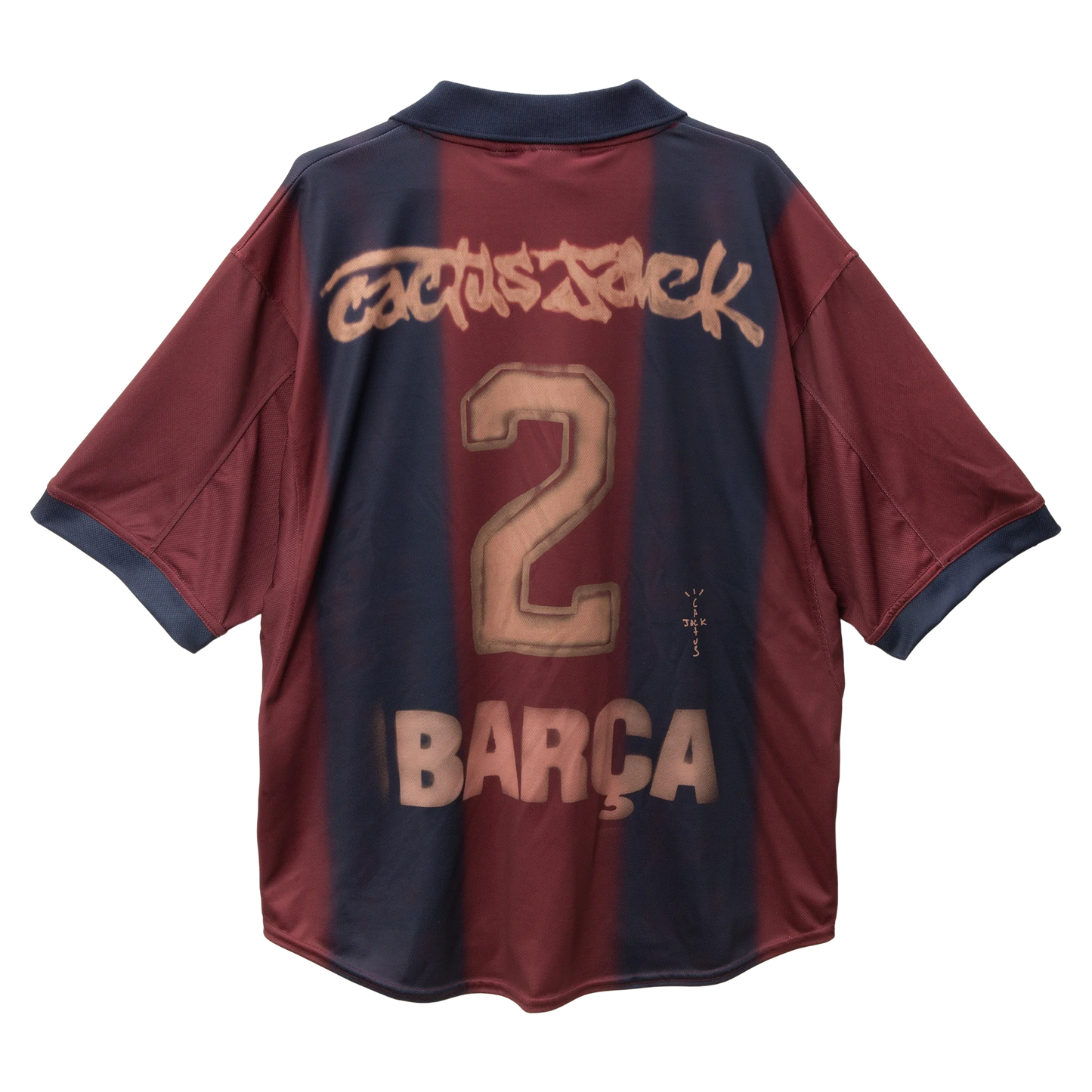 Travis Scott CJ X NIKE X FC BARCELONA RETRO 2000/01 HOME SKELETON JERSEY