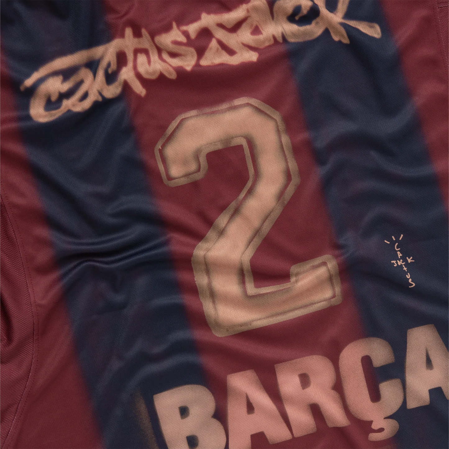 Travis Scott CJ X NIKE X FC BARCELONA RETRO 2000/01 HOME SKELETON JERSEY