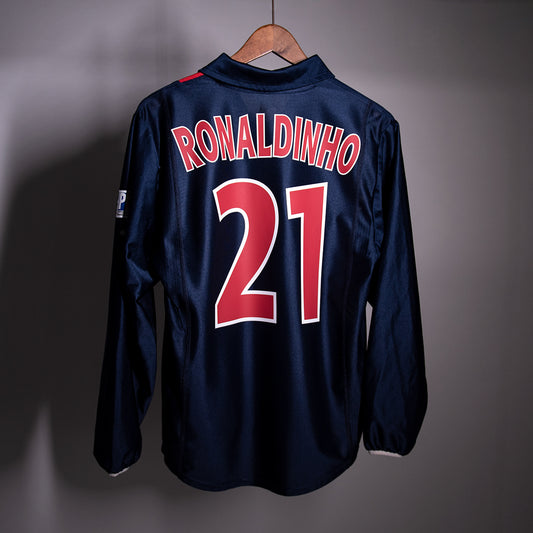 2001/2002 Paris Home Long Sleeve Fans Retro 1:1 Quality Soccer Jersey