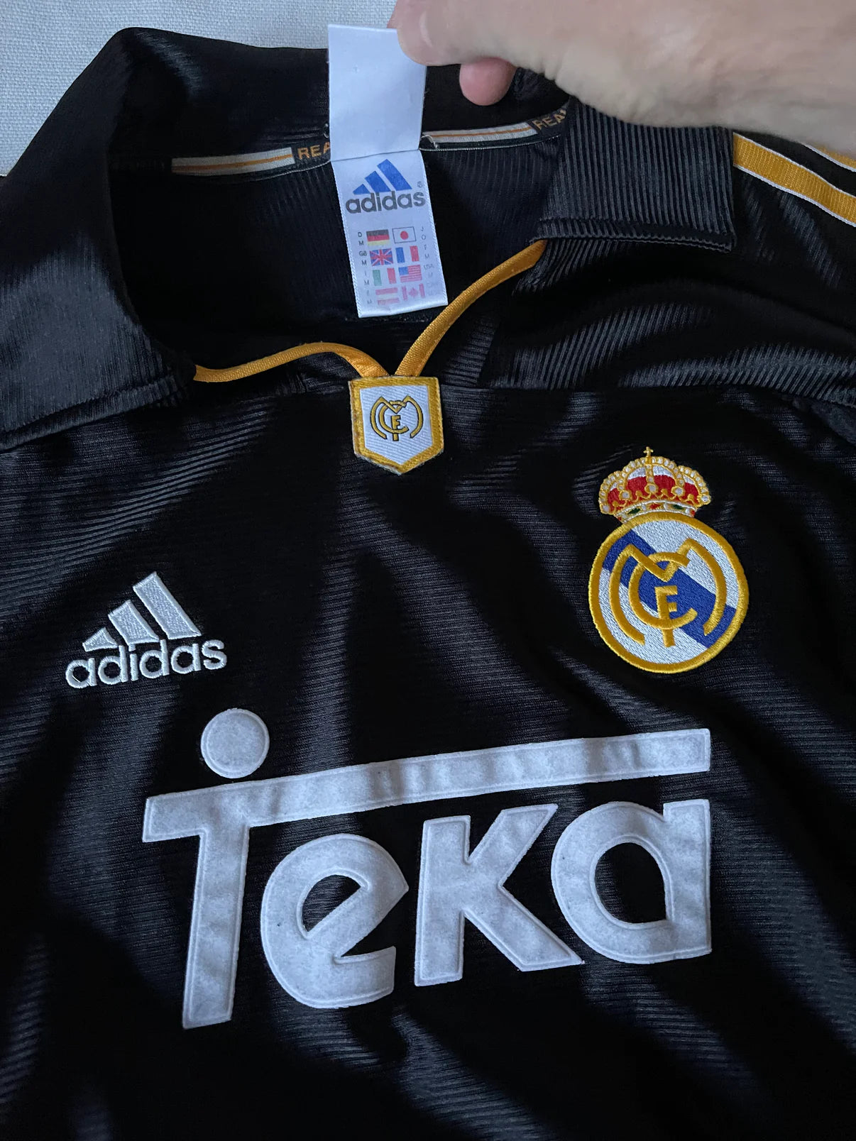 1998-2000 Real Madrid Away Long Sleeve 1:1 Quality Retro Soccer Jersey