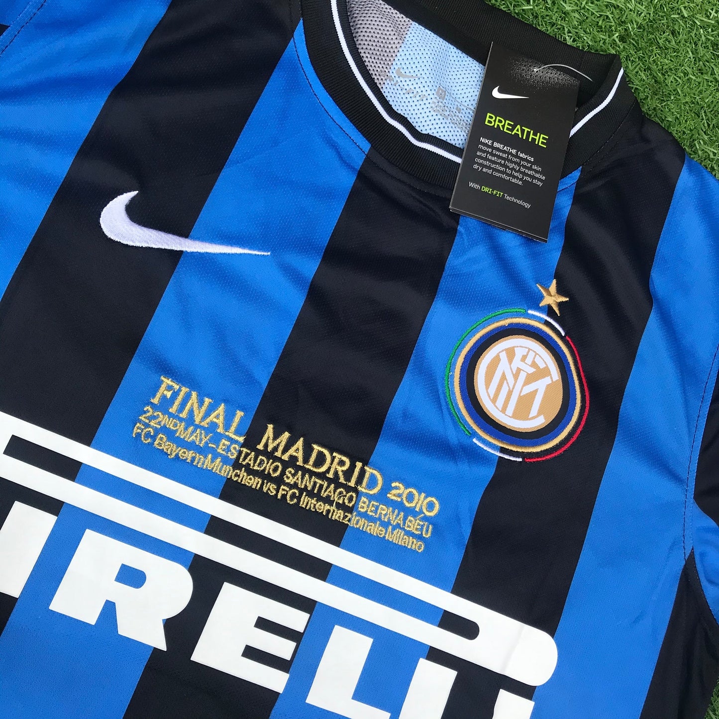 2009-2010 Inter Milan Home Long Sleeve 1:1 Retro Soccer Jersey