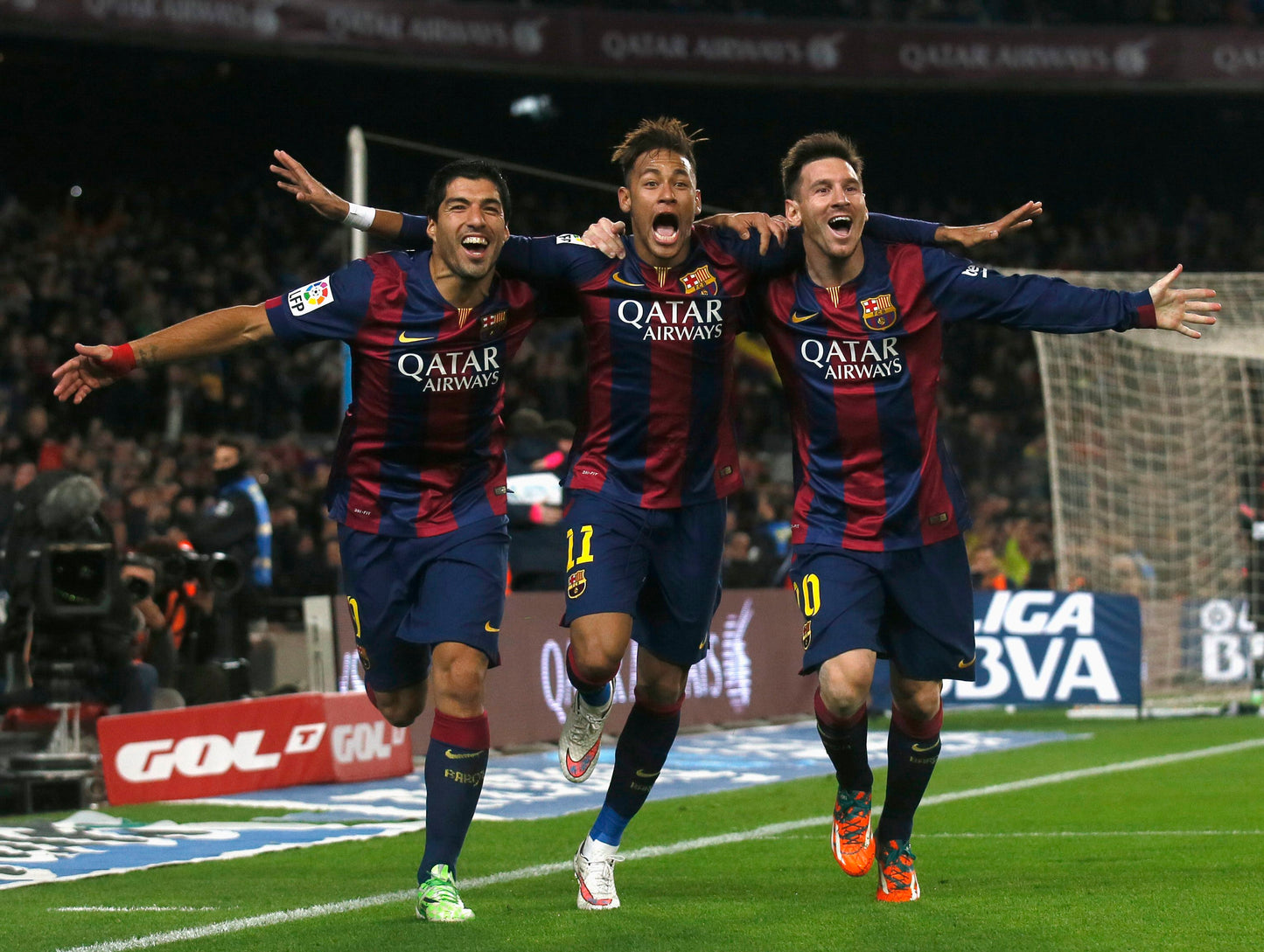 2014/2015 Barcelona Home 1:1 Kids Retro Soccer Jersey
