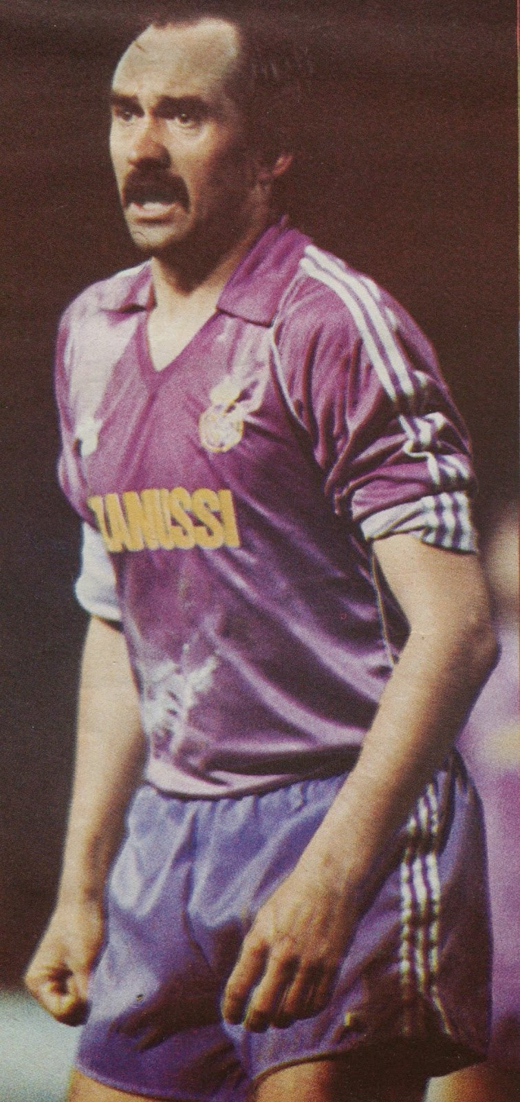 1984/1985 Real Madrid Away Purple Long Sleeve Fans 1:1 Retro Soccer Jersey
