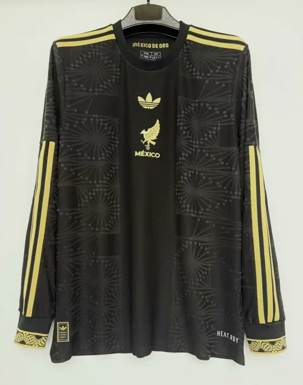 25/26 'Mexico De Oro' Long Sleeve Player 1:1 Quality Soccer Jersey