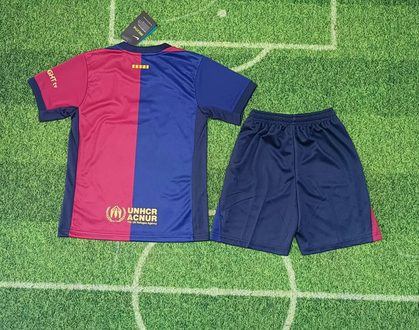 24/25 Barcelona Coldplay Band Kids Kits 1:1 Soccer Jersey