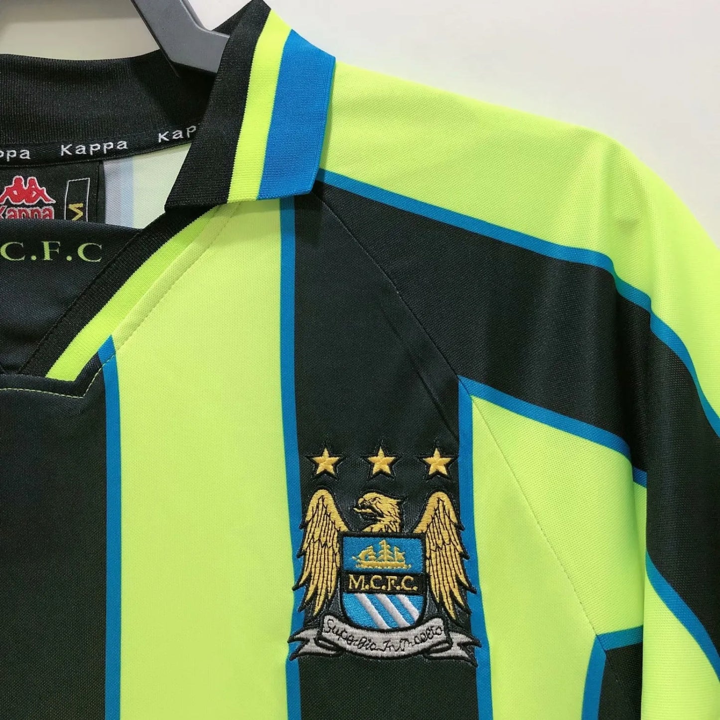 1998-1999 Manchester City Away 1:1 Quality Retro Soccer Jersey