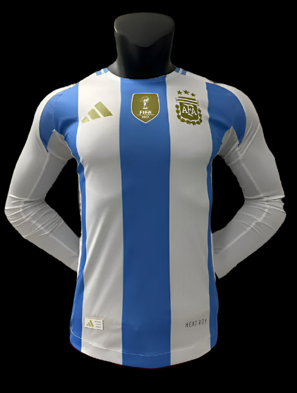 24/25 Argentina Home 3-Stars With FIFA 2022 Player Long sleeve 1:1 Quality Soccer Jersey