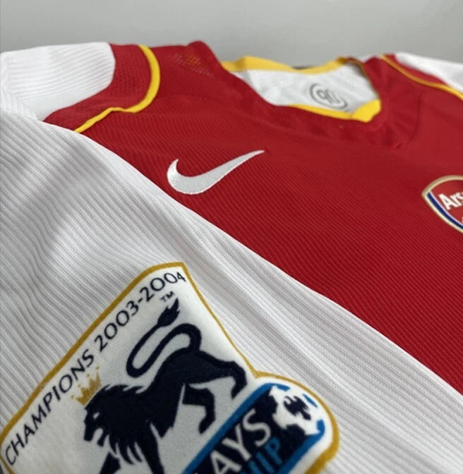 2004-2005 Arsenal Home Long Sleeve 1:1 Retro Soccer Jersey